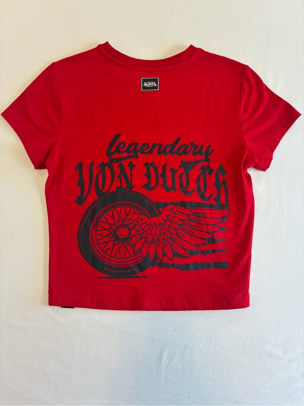 Von Dutch Red Short Sleeve Logo Tee - Picture 7 of 8